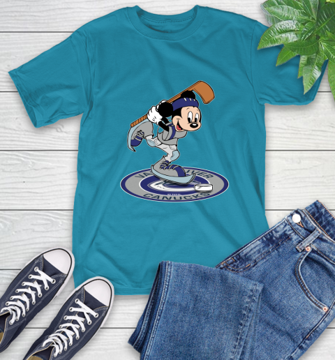 NHL Hockey Vancouver Canucks Cheerful Mickey Disney Shirt T-Shirt - Image 10