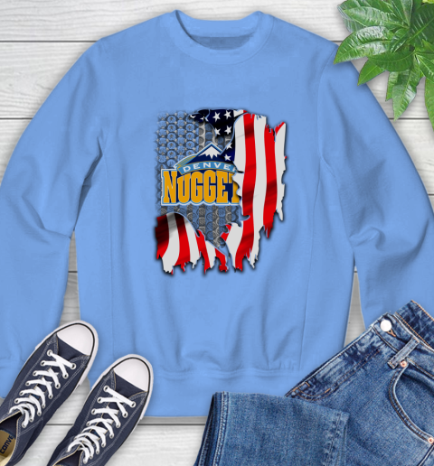 Denver Nuggets NBA Basketball American Flag Sweatshirt 11
