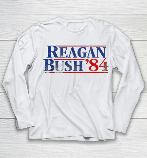 Reagan Bush 84 Vintage Style Conservative Republican Youth Long Sleeve