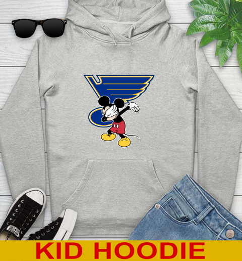 St.Louis Blues NHL Hockey Dabbing Mickey Disney Sports Youth Hoodie