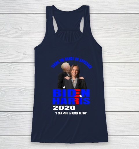 Anti Joe Biden Kamala Harris Hands On Can Smell The Future Racerback Tank - Image 9