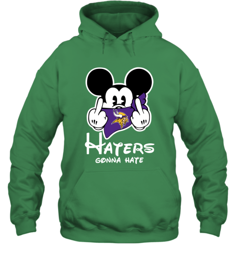 NFL Minnesota Vikings Haters Gonna Hate Mickey Mouse Disney Football T Shirt sRWLRZZBALL hoodie 23 95 151514 front irish