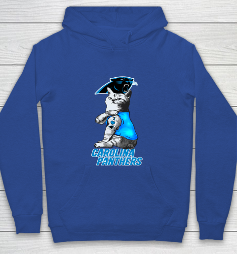 NFL Football My Cat Loves Carolina Panthers Youth Hoodie 6