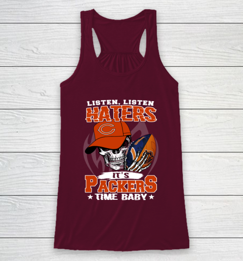 Listen Haters It is BEARS Time Baby NFL Racerback Tank 2