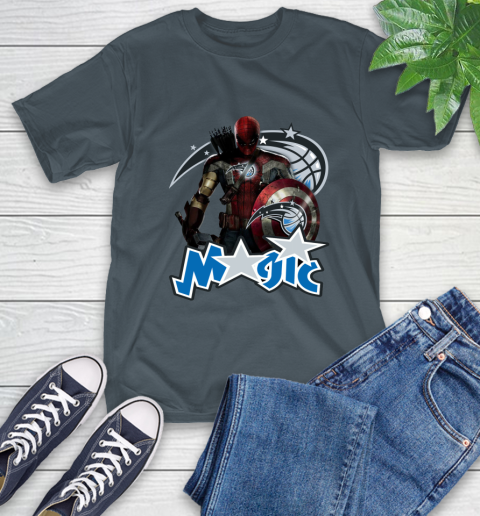 Philadelphia 76ers NBA Basketball Captain America Thor Spider Man Hawkeye Avengers T-Shirt 9