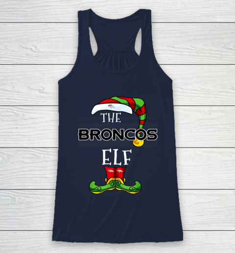 Denver Broncos Christmas ELF Funny NFL Racerback Tank 8