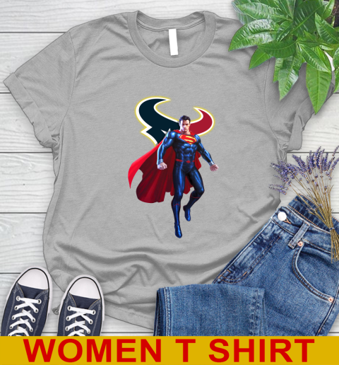NFL Superman DC Sports Football Houston Texans Women's T-Shirt 5