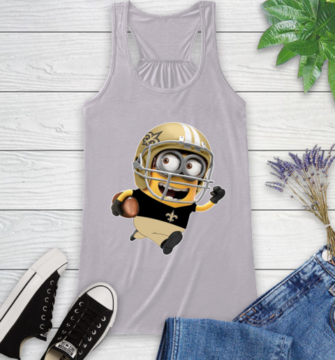 NFL New Orleans Saints Minions Disney Football Sports Racerback Tank 5