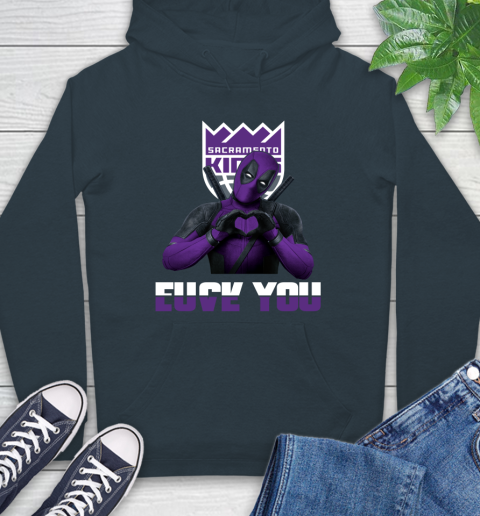 NBA Sacramento Kings Deadpool Love You Fuck You Basketball Sports Hoodie 7