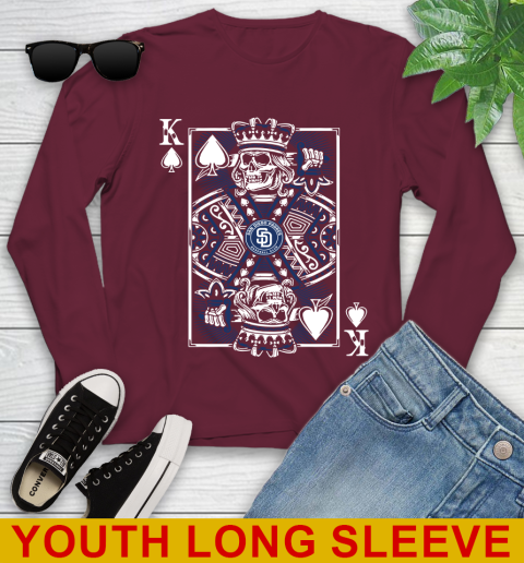 San Diego Padres MLB Baseball The King Of Spades Death Cards Shirt Youth Long Sleeve 6