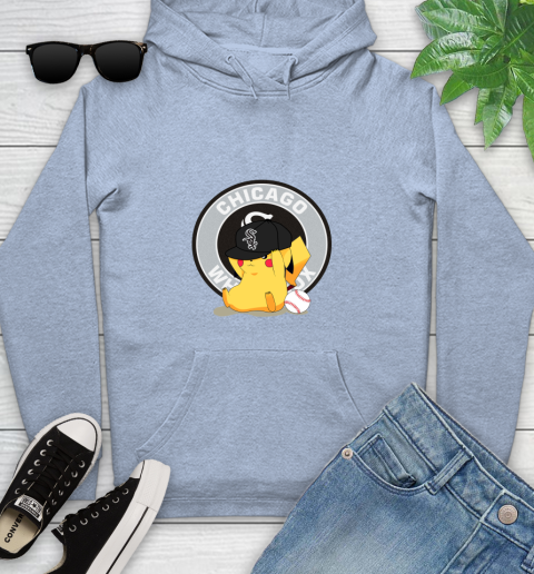 MLB Pikachu Baseball Sports Chicago White Sox Youth Hoodie 10