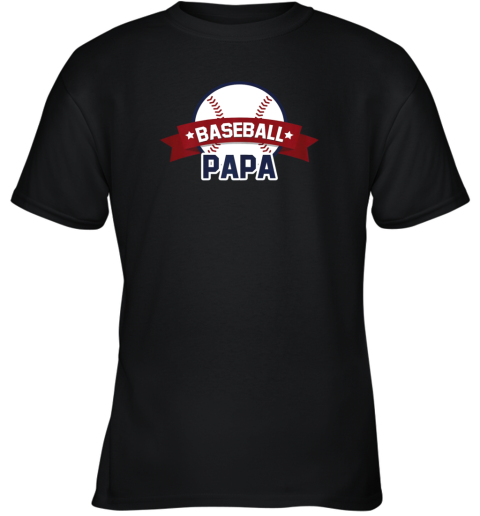 Baseball Papa Shirt Sport Coach Gifts Dad Ball Youth T-Shirt