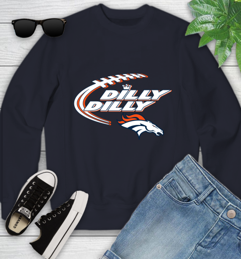 NFL Denver Broncos Dilly Dilly Football Sports Youth Sweatshirt 3
