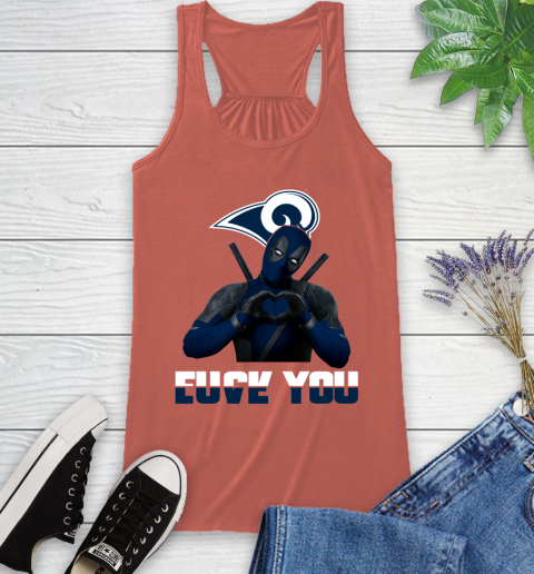 NHL Los Angeles Rams Deadpool Love You Fuck You Football Sports Racerback Tank 3