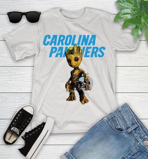 Carolina Panthers NFL Football Groot Marvel Guardians Of The Galaxy Youth T-Shirt