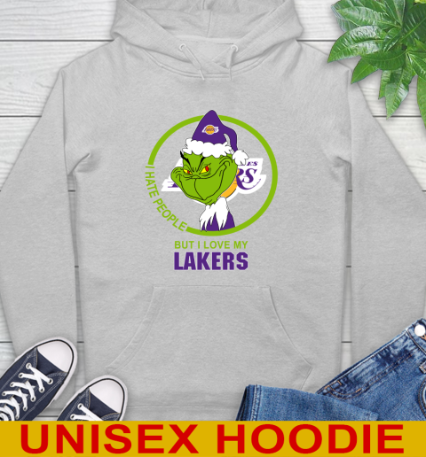 Los Angeles Lakers NBA Christmas Grinch I Hate People But I Love My Favorite Basketball Team Hoodie 6