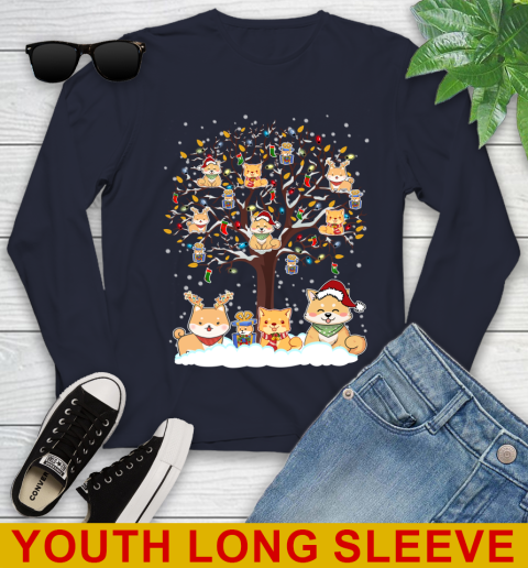 Shiba inu dog pet lover light christmas tree shirt 118