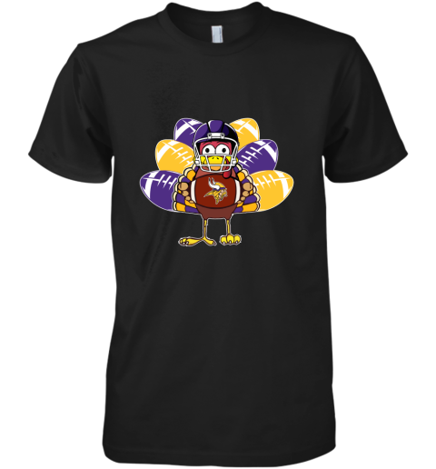 Minnesota Vikings Turkey Football Thanksgiving Premium Men's T-Shirt