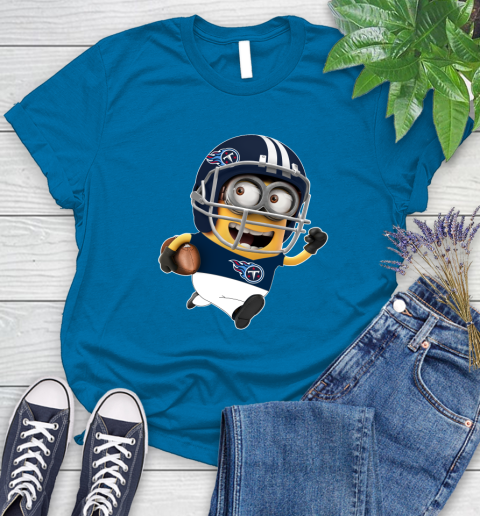 NFL Tennessee Titans Minions Disney Football Sports Women's T-Shirt 7