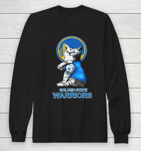 NBA Basketball My Cat Loves Golden State Warriors Long Sleeve T-Shirt