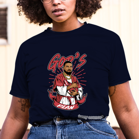 Air Jordan 1 Reverse Bred Chicago Matching Sneaker Tshirt Frake God's Plan Red and Black Jordan Tshirt