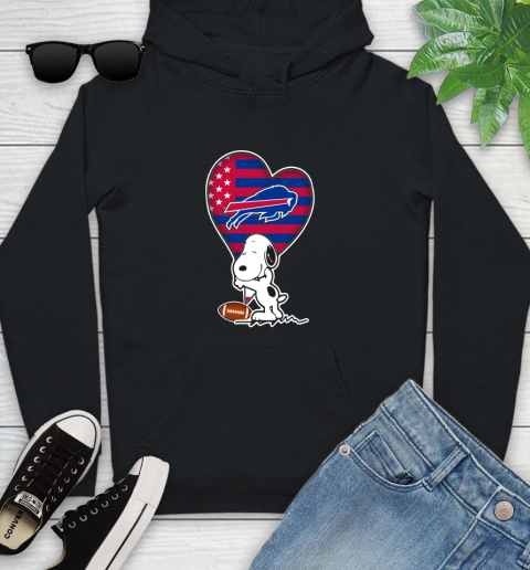Buffalo Bills NFL Football The Peanuts Movie Adorable Snoopy Youth Hoodie 2