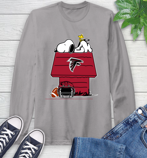 Atlanta Falcons NFL Football Snoopy Woodstock The Peanuts Movie Long Sleeve T-Shirt 6
