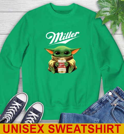Star Wars Baby Yoda Hugs Miller High Life Beer Shirt 30