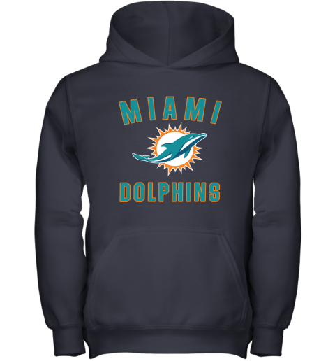 Miami Dolphins NFL Pro Line by Fanatics Branded Aqua Vintage Victory Youth Hoodie