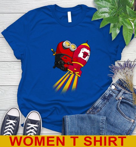 NBA Basketball Chicago Bulls Deadpool Minion Marvel Shirt Women's T-Shirt 10