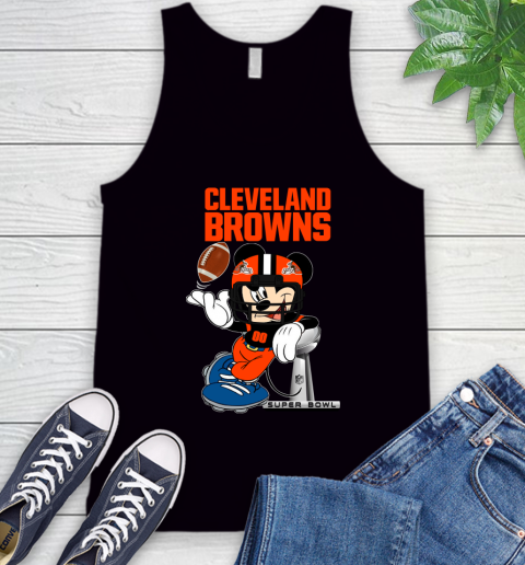 NFL Cleveland Browns Mickey Mouse Disney Super Bowl Football T Shirt Tank Top 2