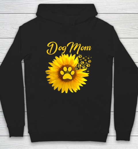 Dog Mom Shirt Amazing Dog Mom Sunflower Dog Paw Hoodie
