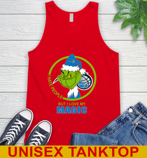 Orlando Magic NBA Christmas Grinch I Hate People But I Love My Favorite Basketball Team Tank Top 6