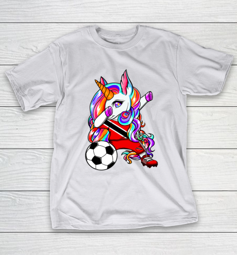 Dabbing Unicorn Trinidad and Tobago Soccer Fans Football T-Shirt 12