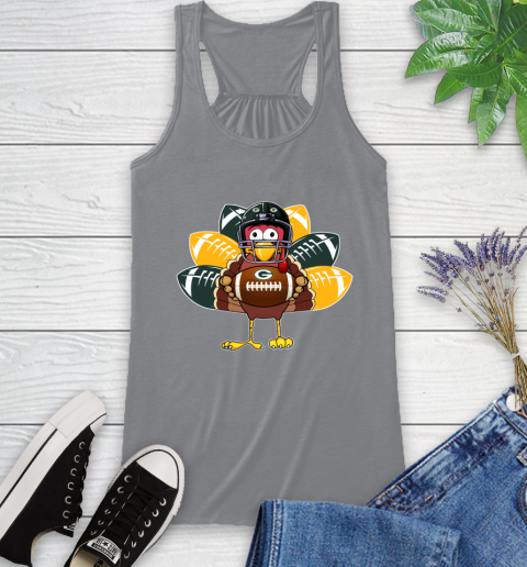 Green Bay Packers Turkey Thanksgiving Day Racerback Tank 5