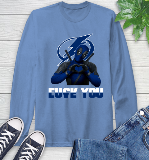 NHL Tampa Bay Lightning Deadpool Love You Fuck You Hockey Sports Long Sleeve T-Shirt 12