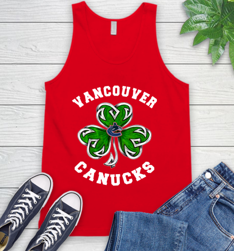 NHL Vancouver Canucks Three Leaf Clover St Patrick's Day Hockey Sports Tank Top 5