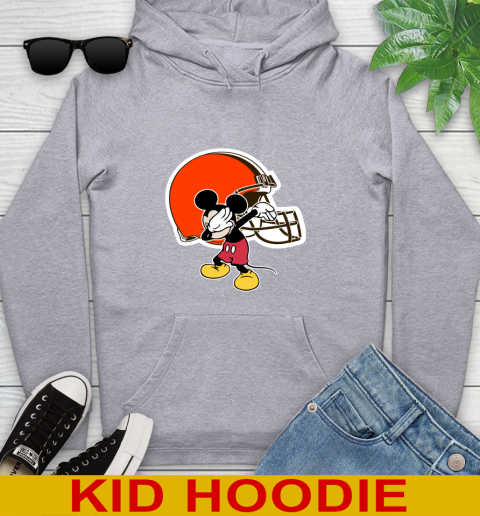 Cleveland Browns NFL Football Dabbing Mickey Disney Sports Youth Hoodie 6