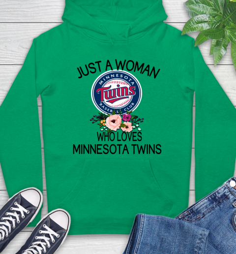 MLB Just A Woman Who Loves Minnesota Twins Baseball Sports Hoodie 5