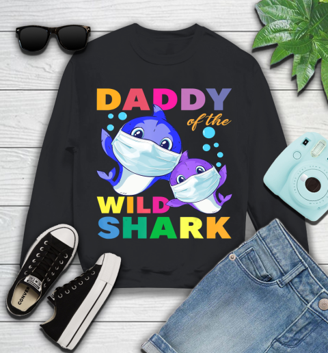 Nurse Shirt Daddy Of The Baby Shark Wearing Medical Mask To Stay Safe T Shirt Youth Sweatshirt