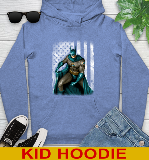 Miami Dolphins NFL Football Batman DC American Flag Shirt Youth Hoodie 12