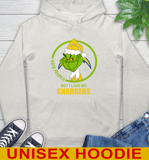 San Diego Chargers NFL Christmas Grinch I Hate People But I Love My Favorite Football Team Hoodie 12