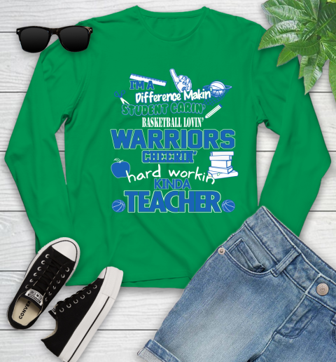 Golden State Warriors NBA I'm A Difference Making Student Caring Basketball Loving Kinda Teacher Youth Long Sleeve 7