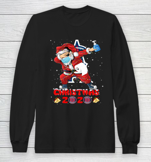 Los Angeles Angels Funny Santa Claus Dabbing Christmas 2020 MLB Long Sleeve T-Shirt