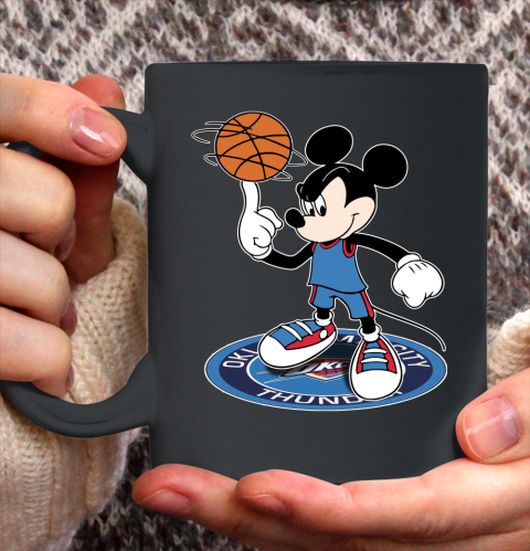 NBA Basketball Oklahoma City Thunder Cheerful Mickey Disney Shirt Ceramic Mug 11oz