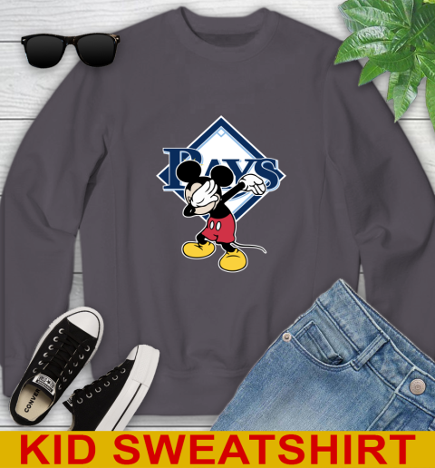 Tampa Bay Rays MLB Baseball Dabbing Mickey Disney Sports Youth Sweatshirt 6