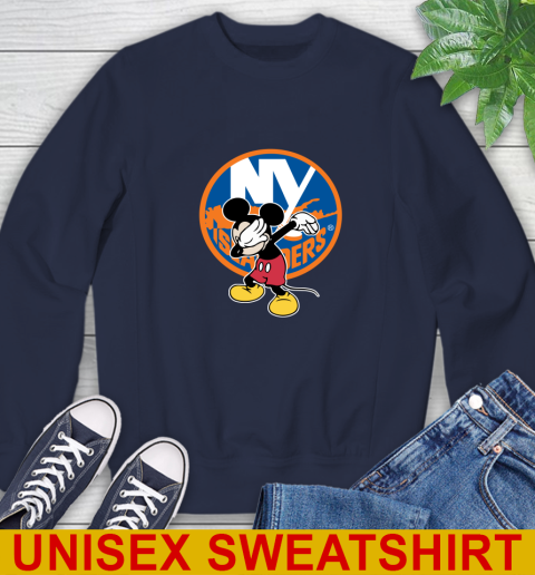 New York Islanders NHL Hockey Dabbing Mickey Disney Sports Sweatshirt 3