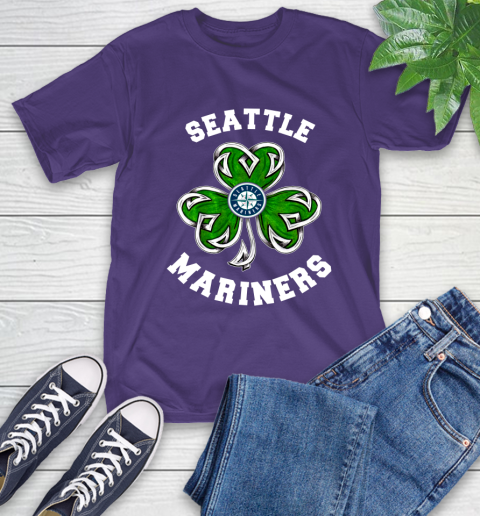 MLB Seattle Mariners Three Leaf Clover St Patrick's Day Baseball Sports T-Shirt 5
