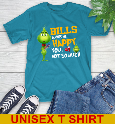 NFL Buffalo Bills Makes Me Happy You Not So Much Grinch Football Sports T-Shirt 9