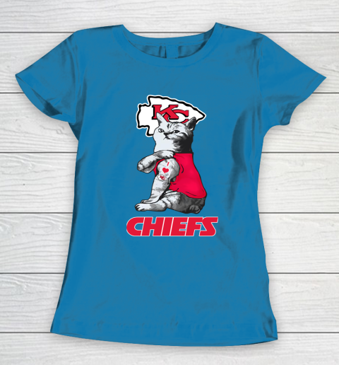 NFL Football My Cat Loves Kansas City Chiefs Women's T-Shirt 6